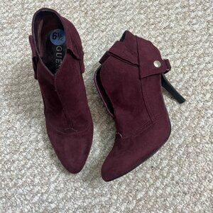 Guess Purple Booties ankle boots heeled size 6.5
